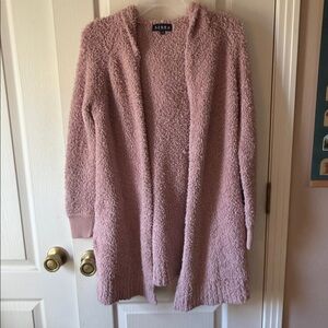 Serra Plush Pink Fleece Cardigan